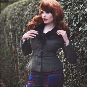 Collectif 40s Inspired Molly Jacket / Green /‎ SZ S